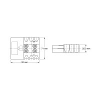 Prise de batterie GX 175A gris pin 55mm²