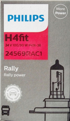 Philips H4 - 12V - 100/90w - P43t - rally offroad