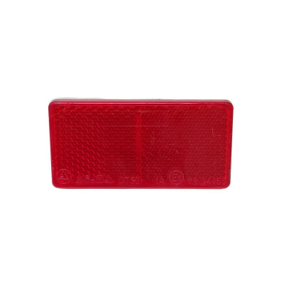 Catadioptre rectangulaire rouge autocollant 71x35mm