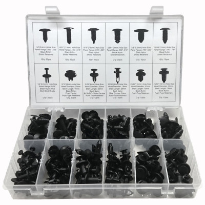 Assortiment d'agrafes automobiles 192pcs