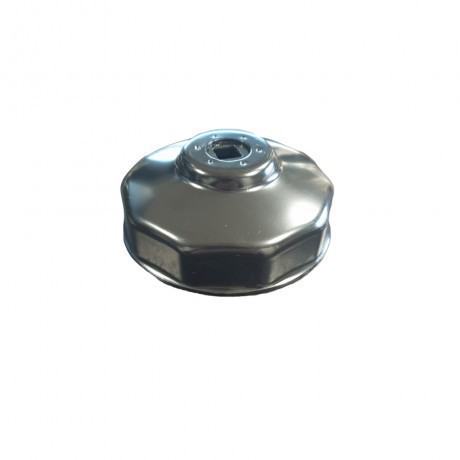 Tbest Clé à Filtre à Huile 74mm 14 Pans - Aluminium Argent - Compatible多种modèles - Pour Entretien Auto