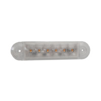 Markeringslicht LED 12-24 V oranje clear lens 125 mm x 30 mm