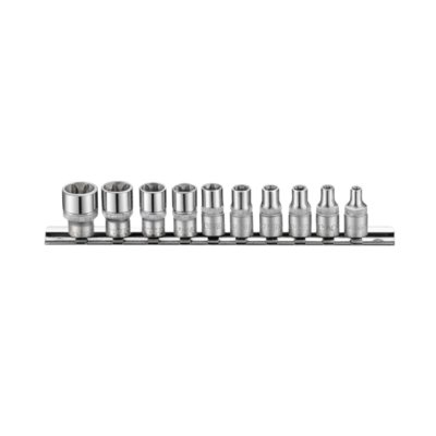 Doppenset 1/4" Torx E4–E20 10-delig