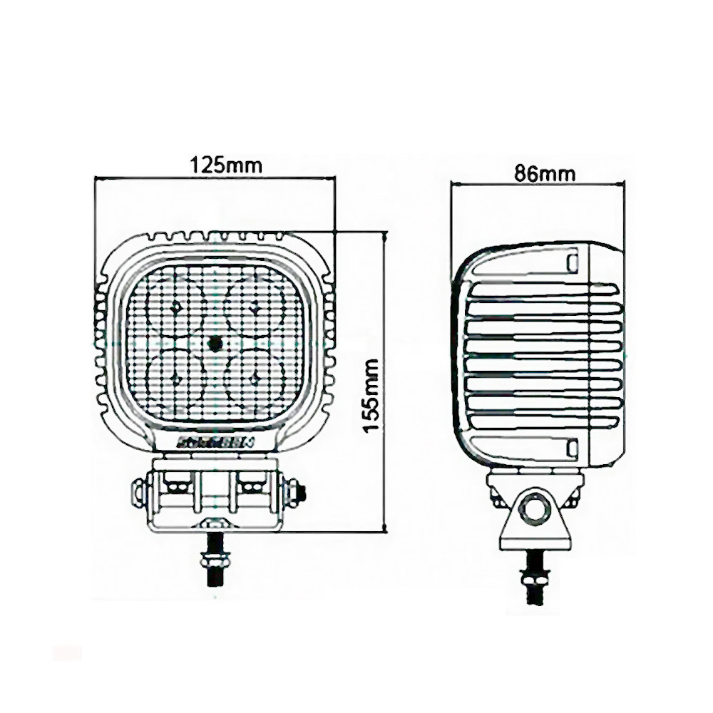 Werklamp LED 1773lm 12-24V flood alu