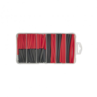 Assortiment krimpkousen rood/zwart 150-delig