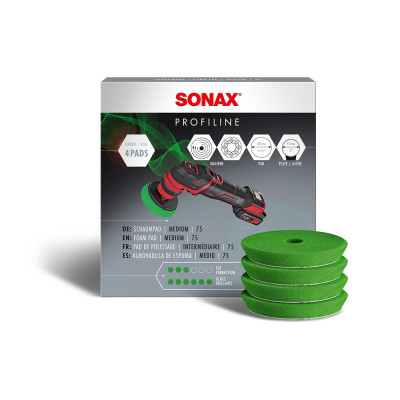 Polijstpad 75 PROFILINE FoamPad medium Ø88mm 4st. (DE/FR/EN-label)