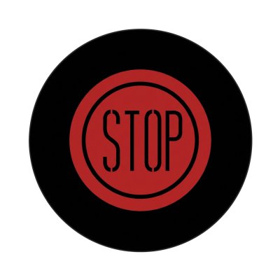 Drukschakelaar heavy duty stop rood 6T