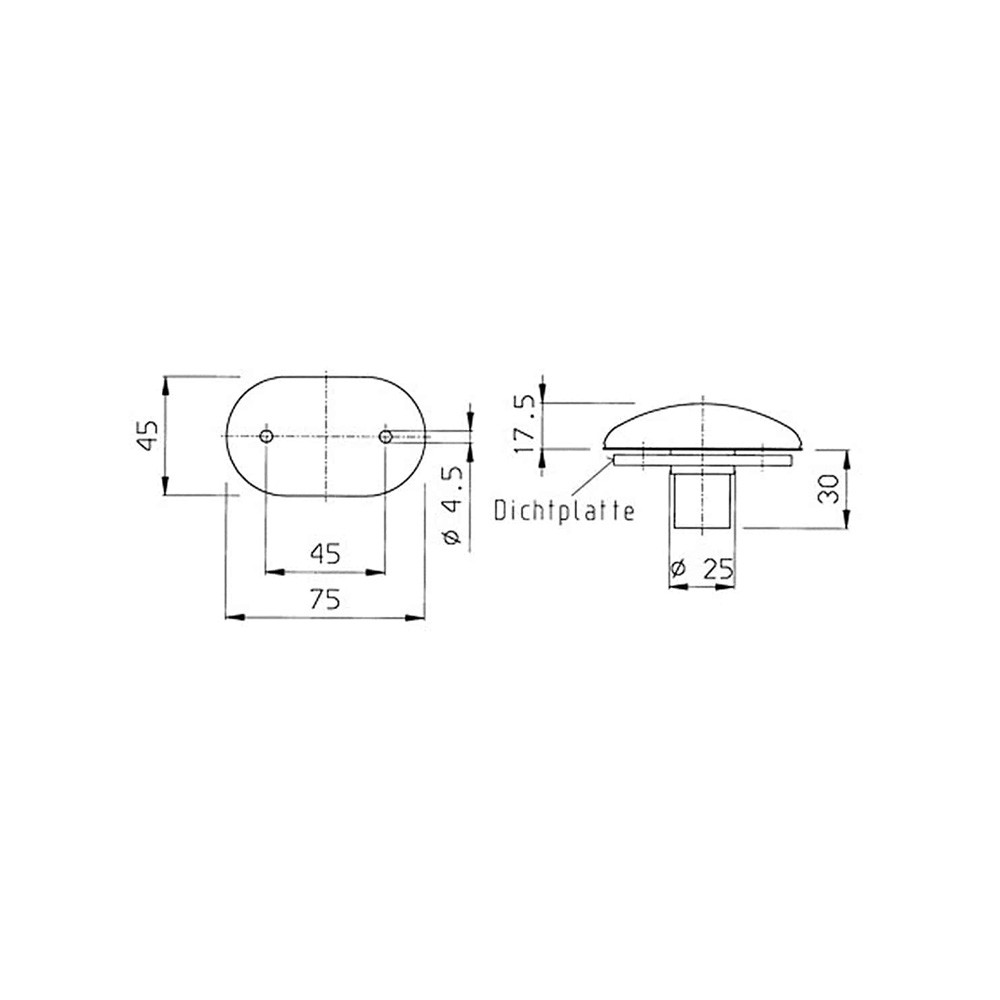 Markeringslicht vooraan PL 2000 halogeen 12V W5W faston