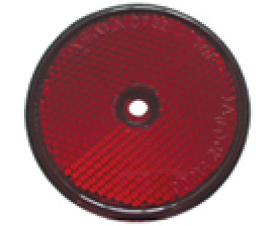 Reflector - 60mm - rood met gat - 2 stuks - blister