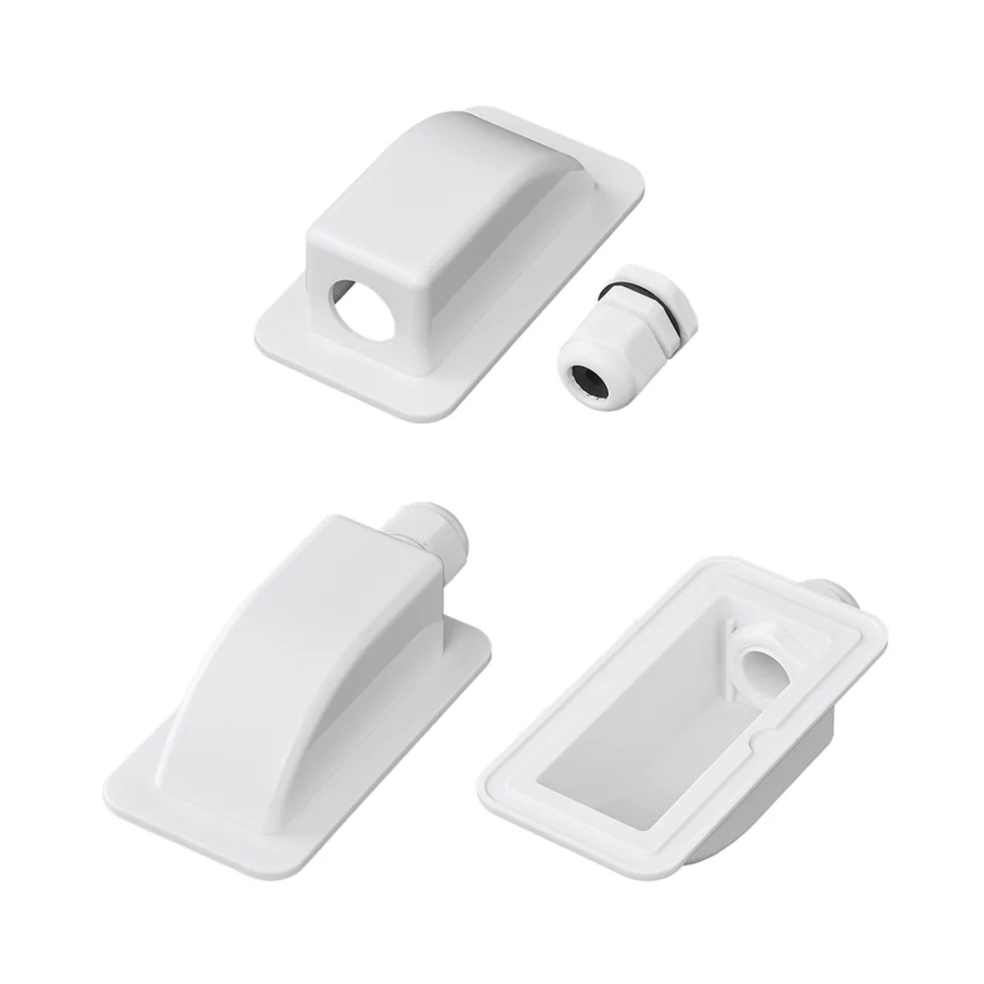 Dakdoorvoer 1-voudig 3,8x12,9x6cm wit