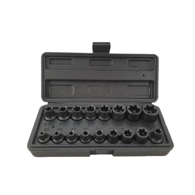 3/8'' en 1/2'' E-krachtdoppenset 17-delig