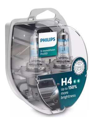 Philips H4 - 12V - 60/55W - P43t-38- X-tremeVision Pro150 - Set