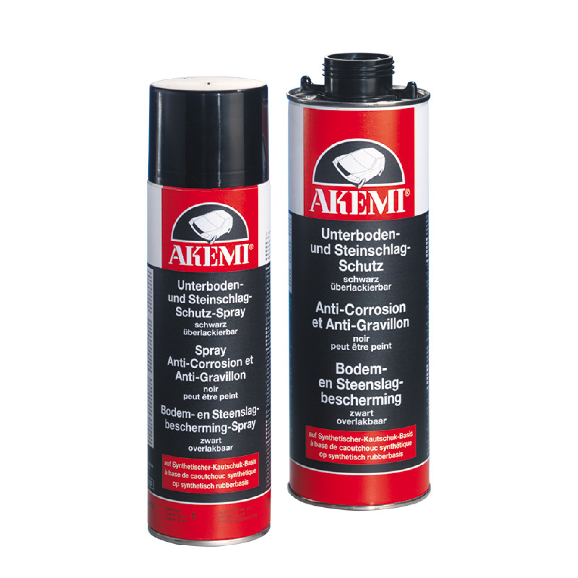 Bodem/steenslag zwart spray 500ml AK90019