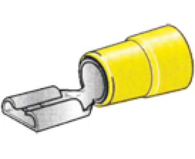 Kabelschoen - 9.5mm - vrouw - geel - 555 - 10 stuks - blister