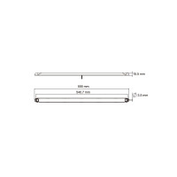 Binnenlicht LED 540lm 12-24V lang lineair 555mm schakelaar witte bezel