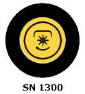 Drukschakelaar Merit - heavy duty - PTO command - geel - 7T - SN1300