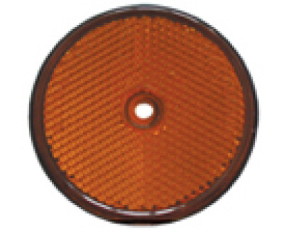 Reflector - 60mm - oranje met gat