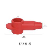 Batterijklem kap PLUS rood 7,5x59x15mm M8