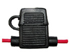 Zekeringhouder - Normoto - 2.5mm² - rood - met afschermkap - blister