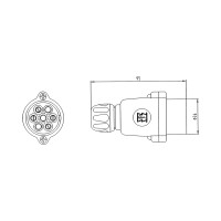 Stekker Jaeger 7-polig pvc blister