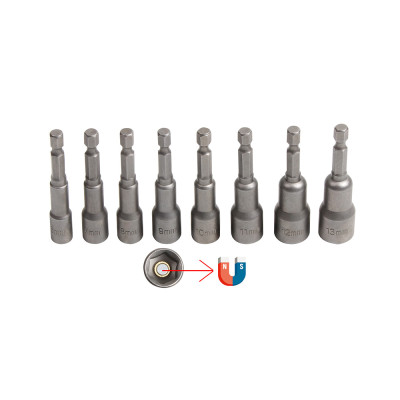 Bitadapters voor schroefboormachine magnetisch 8-delig