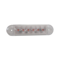 Markeringslicht LED 12-24 V rood clear lens 125 mm x 30 mm