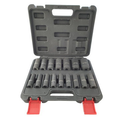 Krachtdoppenset lang 1/2" 16-delig