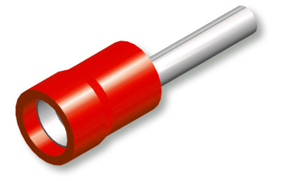 Kabelschoen - pin - rood - 566 - 10 stuks - blister
