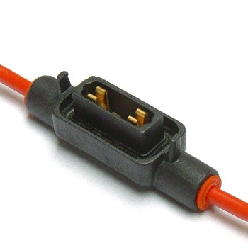 Zekeringhouder - Minioto - 2.5mm² - rood - beschermkapje - low profile - blister