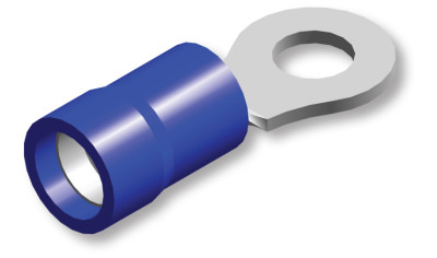 Kabelschoen - 4.3mm - ring - blauw - 654