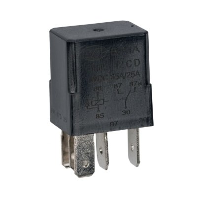 Wisselrelais micro 5-pin 12V 35-25A met diode