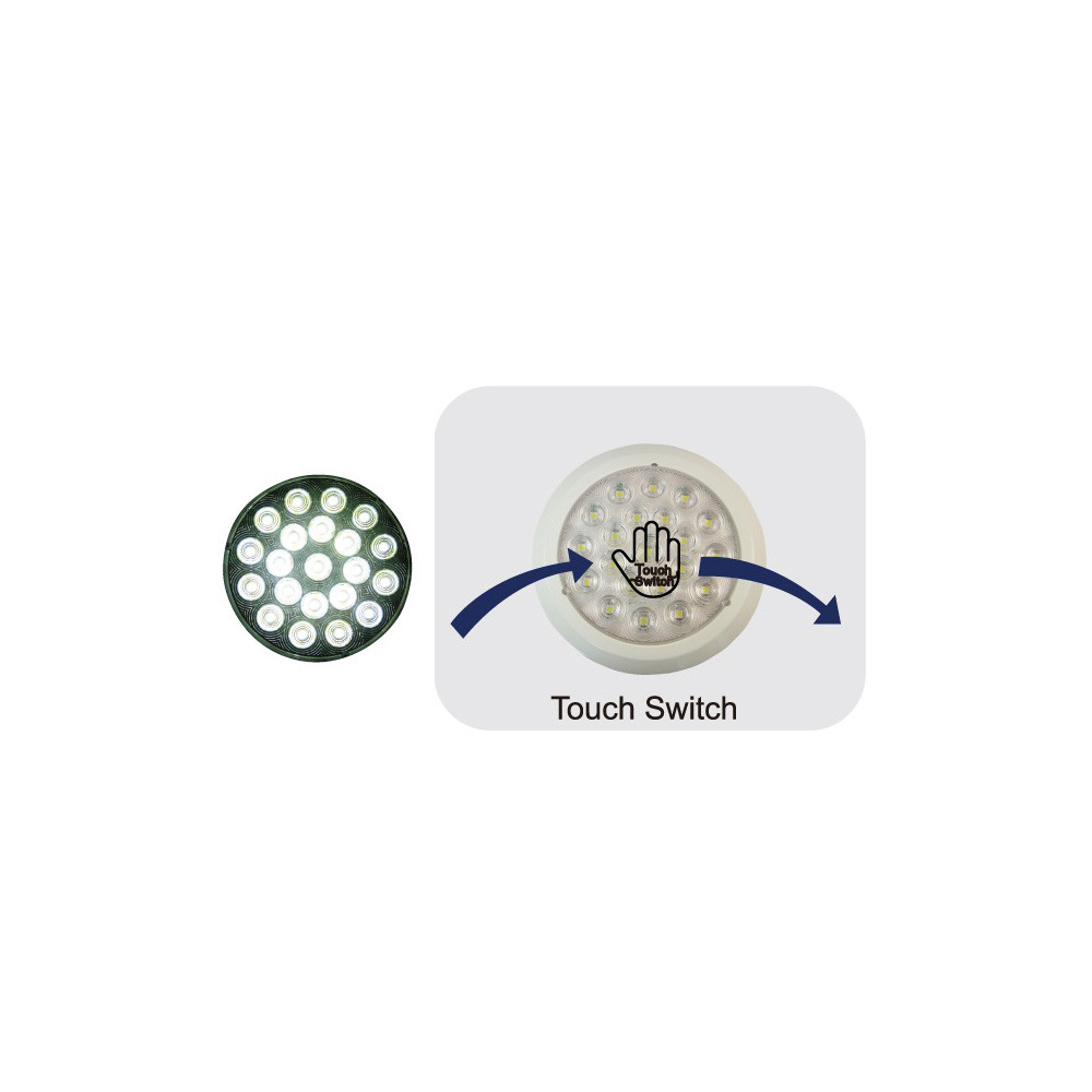 Binnenlicht LED 420lm 12-24V Ø155mm witte bezel