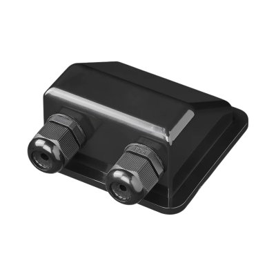 Dakdoorvoer 2-voudig 5x9,3x9,8cm zwart