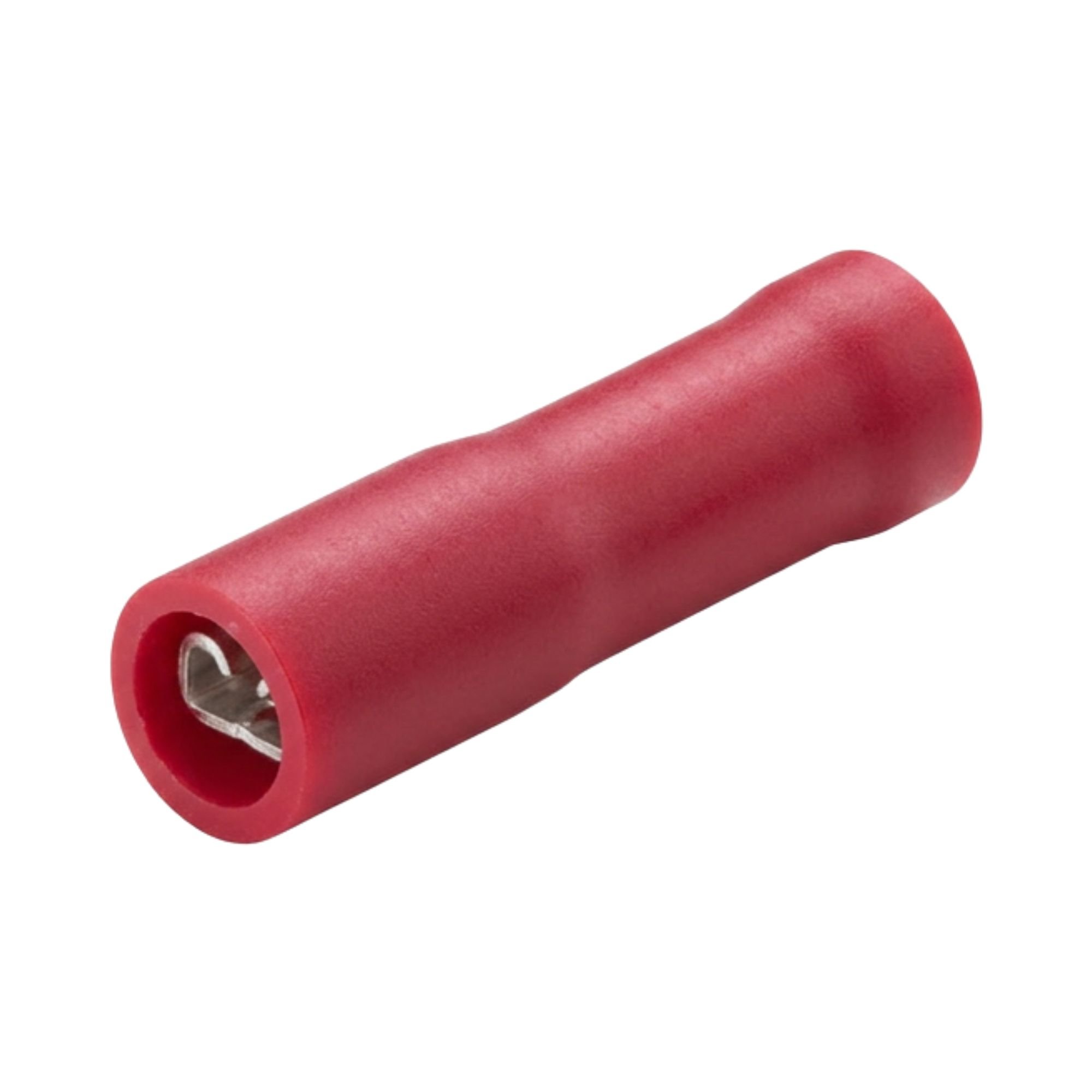 Kabelschoen 4,8x0,5mm vrouw rood volledig geïsoleerd blister (10 stuks)
