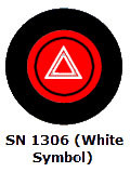 Drukschakelaar Merit - heavy duty - witte driehoek - rood - 6T - SN1306