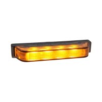 Flitser LED oranje 12-24V ultra dun 9,6x1,4x2,5cm smoke look 5m kabel