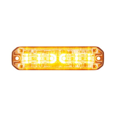 Stroboscooplamp LED 10-30V oranje 6 leds low profile