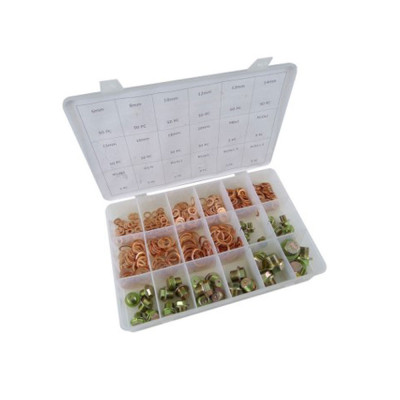 Karterpluggen en koperringen 534-delig assortiment