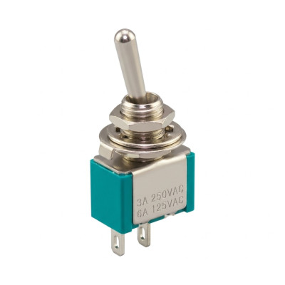 Schakelaar on - off mini metaal blister 6A 12V