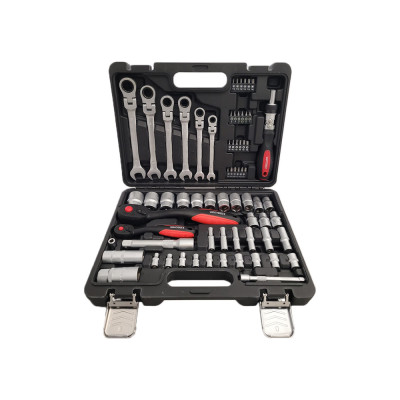Gereedschapskoffer 68-delig 1/4" & 1/2"