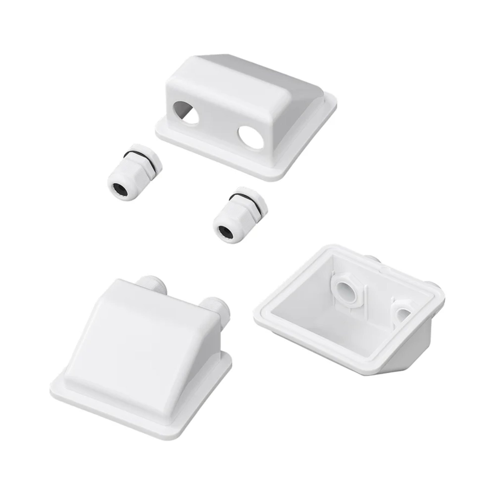 Dakdoorvoer 2-voudig 5x9,3x9,8cm wit