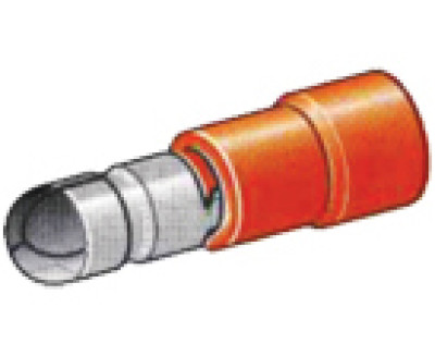 Kabelschoen - 4mm - rond man - rood - 547 - 10 stuks - blister