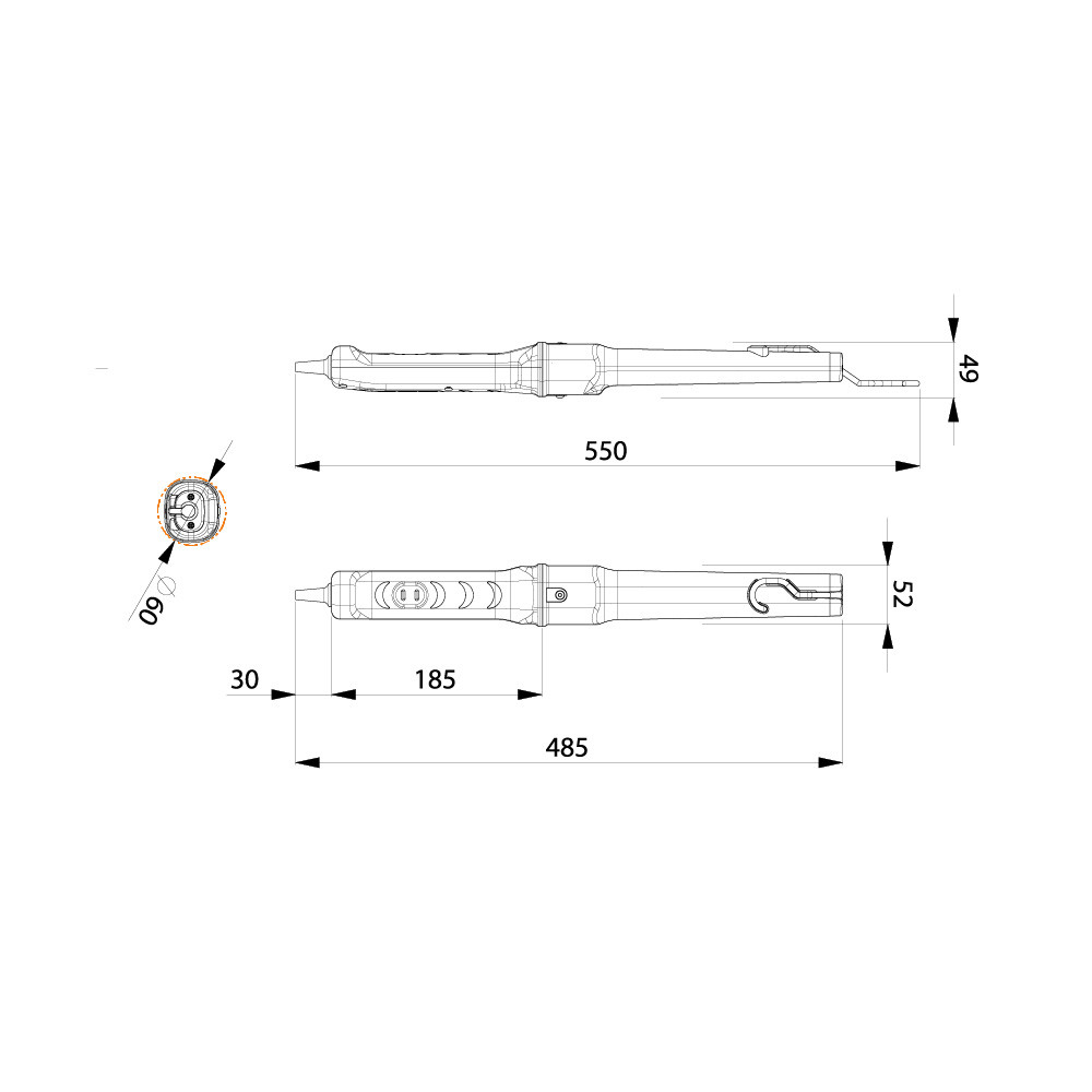 Looplamp 328 FLUO PL 900lm 230V 10m kabel