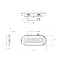 Markeringslicht LED 12-24 V oranje glow 220 mm kabel