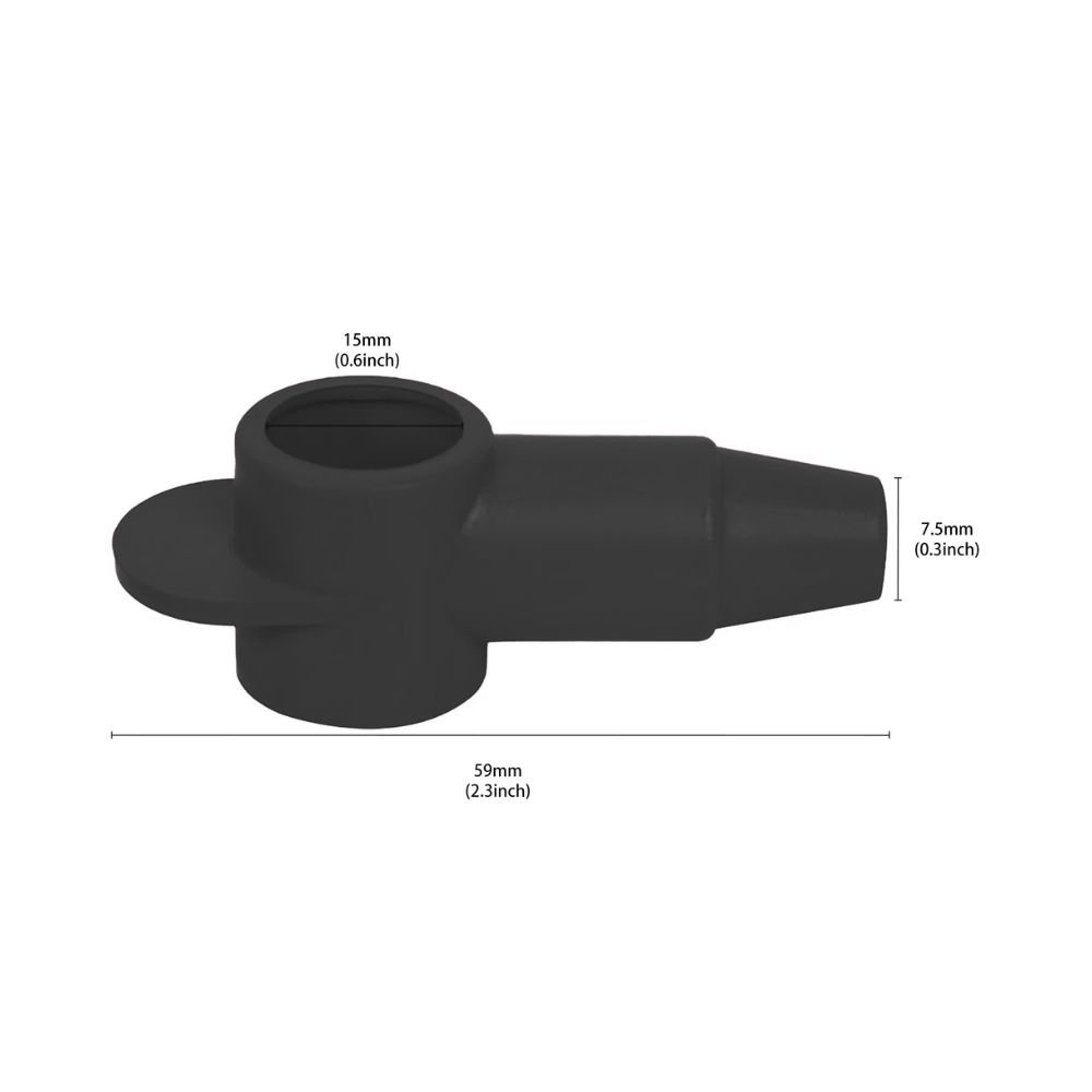 Batterijklem kap MIN zwart 7,5x59x15mm M8