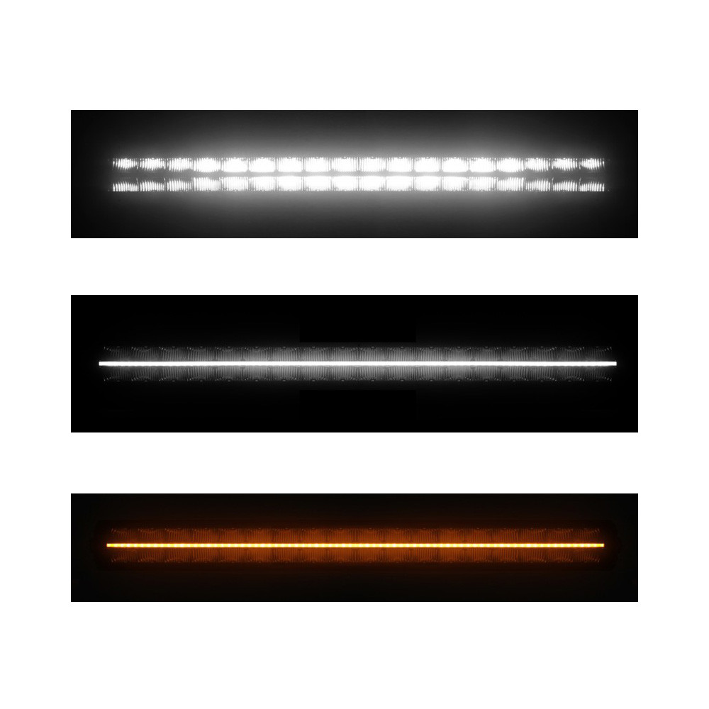 Lichtbalk LED 12212lm 36+72LED 12-24V positielicht oranje/wit