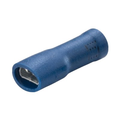 Kabelschoen 4,8x0,5mm vrouw blauw volledig geïsoleerd blister (10 stuks)