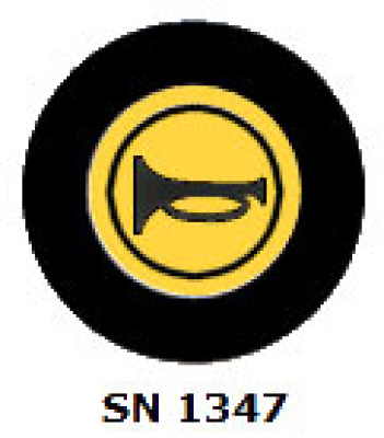 Drukschakelaar Merit - heavy duty - luchthoorn - geel - 2T - SN1347