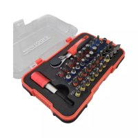 Bitten set 1/4" met ratel buitenzeskant 43-delig