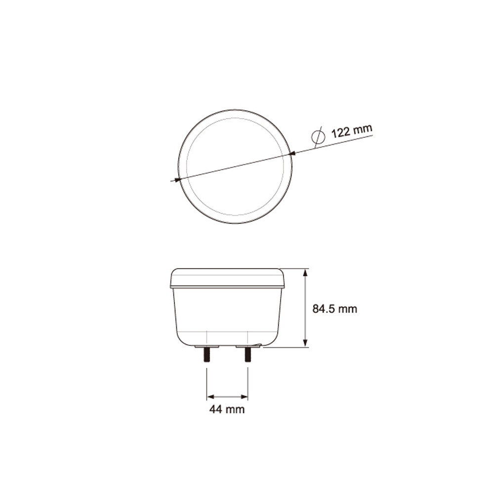 Richtingaanwijzer & Mistlicht LED 12-24V 2-functie Ø122mm